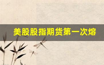 美股股指期货第一次熔断(美股股指期货跌停)_https://www.wanyuyiyao.com_上交所_第1张