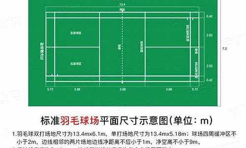 羽毛球场地尺寸标准尺寸图和篮球场做对比_羽毛球场地尺寸 标准