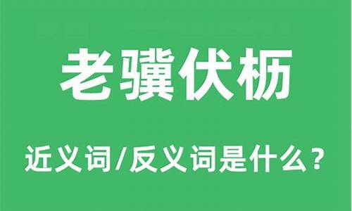 老骥伏枥什么意思-老骥伏枥什么意思?