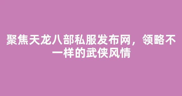 聚焦天龙八部私服发布网，领略不一样的武侠风情