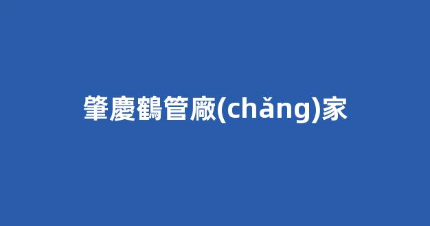 肇慶鶴管廠(chǎng)家(廣東鶴管哪家好)(1)