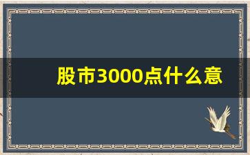 股市3000点什么意思(股市突破3000点什么意思)_https://www.heiljjianzu.com_深交所_第1张