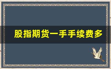股指期货一手手续费多少(股指期货交易一手手续费多少)_https://www.hbxfywj.com_股票知识_第1张