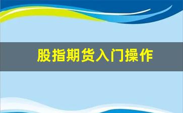 股指期货入门操作(股指期货入门操作方法)_https://www.gfdzclz.com_上交所_第1张