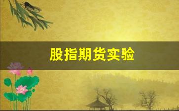 股指期货实验(股指期货知识测试)_https://www.fzdzcxj.com_北交所_第1张