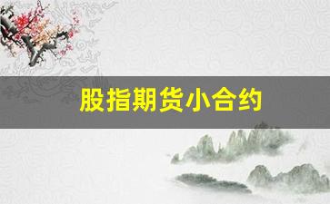 股指期货小合约(股指期货合约有哪些)_https://www.fzdzcxj.com_上交所_第1张