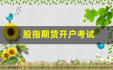 股指期货开户考试(股指期货开户考试在哪里考)_https://www.xzdzcjn.com_上交所_第1张