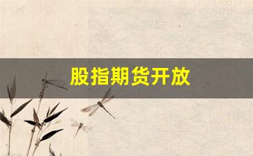 股指期货开放(股指期货对外开放)_https://www.fzdzcxj.com_深交所_第1张