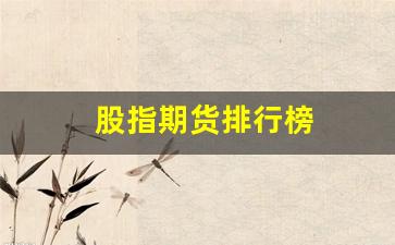 股指期货排行榜(股指期货持仓排行榜)_https://www.fzdzcxj.com_深交所_第1张
