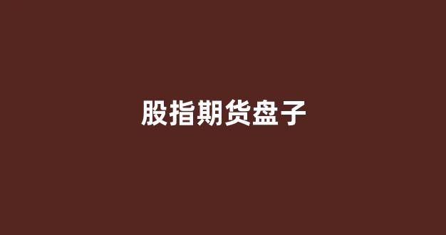 股指期货盘子(期货股指怎么玩)_https://www.gfdzclz.com_上交所_第1张