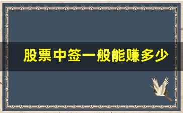 股票中签一般能赚多少钱(股票中签一般会赚多少)_https://www.heiljjianzu.com_北交所_第1张