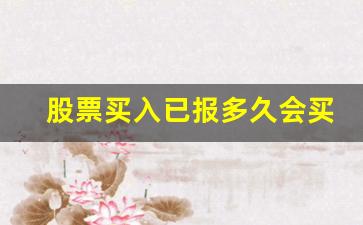 股票买入已报多久会买入已成(股票买入时间几点到几点)_https://www.heiljjianzu.com_创业板_第1张