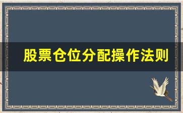 股票仓位分配操作法则(股票仓位怎么分配)_https://www.qgjzrcxxzxpt.com_郑商所_第1张