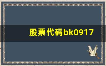 股票代码bk0917(股票代码是什么意思)_https://www.wguangz.com_大商所_第1张