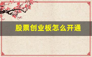 股票创业板怎么开通(买创业板股票怎么开通)_https://www.brunchezvous.com_自由行_第1张