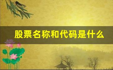 股票名称和代码是什么(股票名称字母含义)_https://www.dongshengweixin.com_深交所_第1张