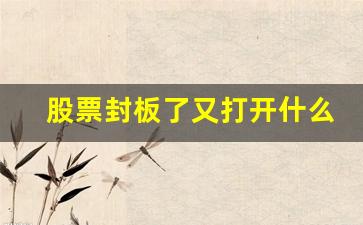 股票封板了又打开什么意思(股票分时图中的黄线是什么意思)_https://www.erdeww.com_期货知识_第1张