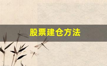 股票建仓方法(如何建仓一只股票)_https://www.jnskb.com_设计报价_第1张