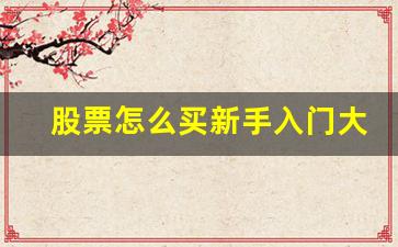 股票怎么买新手入门大神带(如何买股票新手入门视频)_https://www.dongshengweixin.com_科创板_第1张
