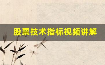 股票技术指标视频讲解(股票技术指标最佳组合)_https://www.brunchezvous.com_旅游景点_第1张