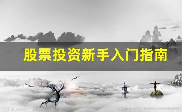 股票投资新手入门指南(股票投资新手入门指南专业完整)_https://www.jnskb.com_设计报价_第1张