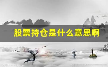 股票持仓是什么意思啊怎么操作(股票持仓盈亏是什么意思)_https://www.dongshengweixin.com_深交所_第1张