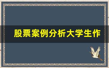 股票案例分析大学生作业(大学生股票分析范文2021)_https://www.syklpowerbike.com_科创板_第1张