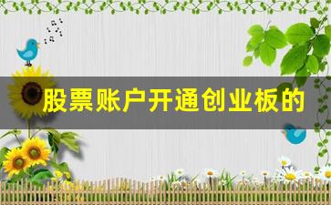 股票账户开通创业板的条件(股票开通创业板有什么好处)_https://www.heiljjianzu.com_创业板_第1张