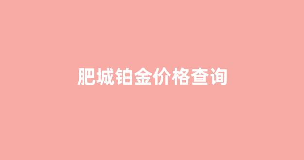 肥城铂金价格查询_山东铂金