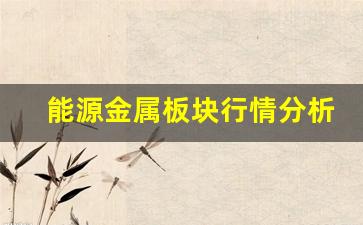 能源金属板块行情分析报告怎么写(能源金属龙头股)_https://www.hangfeite.com_上交所_第1张
