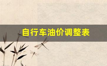 燃油自行车价格-自行车油价调整表