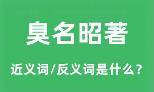 臭名昭著的意思是什么意思啊-臭名昭著的意思是什么意思