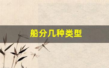 船分几种类型(船分哪些)_https://www.wguangz.com_上期所_第1张
