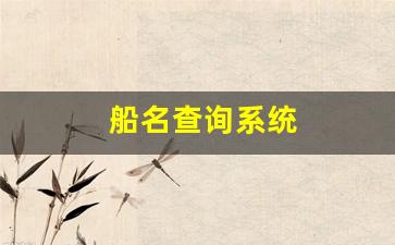 船名查询系统(重复名查询系统全国)_https://www.hhem8.com_深交所_第1张