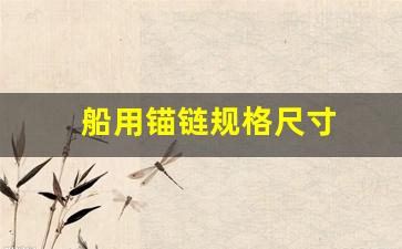 船用锚链规格尺寸(船用锚链标准)_https://www.lclxwz.com_上期所_第1张