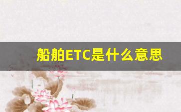 船舶ETC是什么意思(船用etc)_https://www.lclxwz.com_大商所_第1张