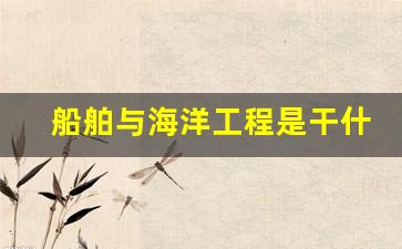 船舶与海洋工程是干什么的(船舶与海洋工程毕业后干什么)_https://www.hangfeite.com_创业板_第1张