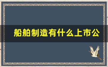 船舶制造有什么上市公司(船舶制造行业)_https://www.qldgs.com_黄金期货_第1张
