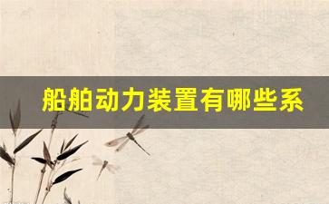 船舶动力装置有哪些系统(船舶及其动力装置概况)_https://www.wanyuyiyao.com_深交所_第1张