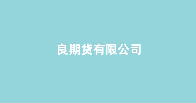 良期货有限公司(国良期货有限公司)_https://www.xzdzcjx.com_深交所_第1张