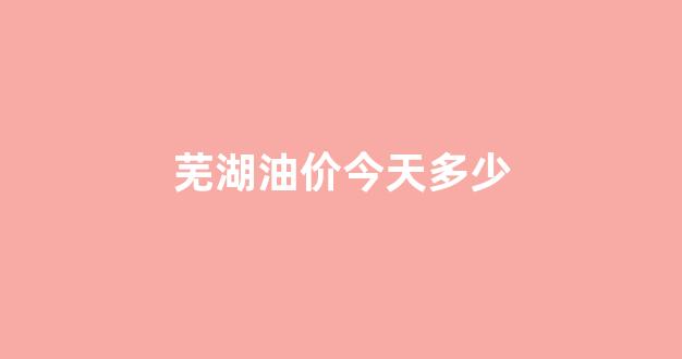 芜湖油价还会涨吗_芜湖油价今天多少