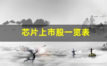 芯片上市股一览表(芯片上市公司龙头股名单)_https://www.brunchezvous.com_旅游景点_第1张