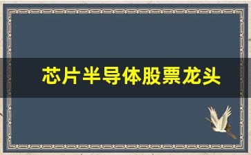 芯片半导体股票龙头(芯片半导体股票龙头前十名有哪些)_https://www.taocizhiliang.com_设计报价_第1张
