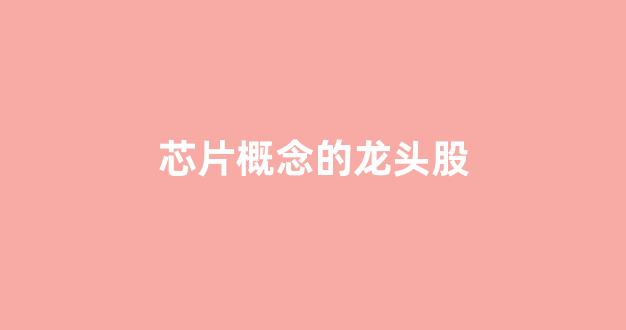 芯片概念的龙头股(芯片概念的龙头股票有哪些)_https://www.hhem8.com_科创板_第1张