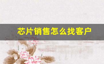 芯片销售怎么找客户