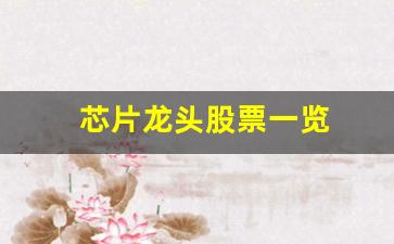 芯片龙头股票一览(芯片龙头股票一览表2022)_https://www.wanyuyiyao.com_创业板_第1张