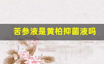 苦参液是黄柏抑菌液吗-苦参黄柏抑菌凝胶的功效
