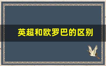 英超和欧罗巴的区别在哪-英超和欧罗巴的区别