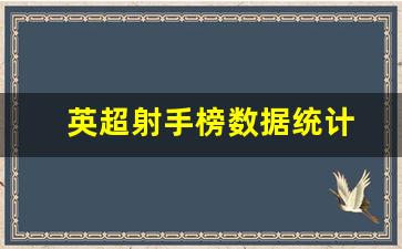 英超射手榜数据统计图-英超射手榜数据统计