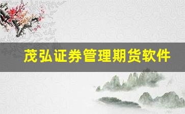 茂弘证券管理期货软件(茂弘证券管理期货软件怎么样)_https://www.xzdzcjx.com_创业板_第1张
